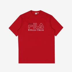 Fila 3d Logo - Miesten Poolopaita - TummanPunainen | FI-19057